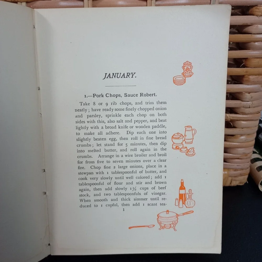 365 Breakfast Dishes First‎ 1st Edition 1901 HC Cookbook Recipe Book
